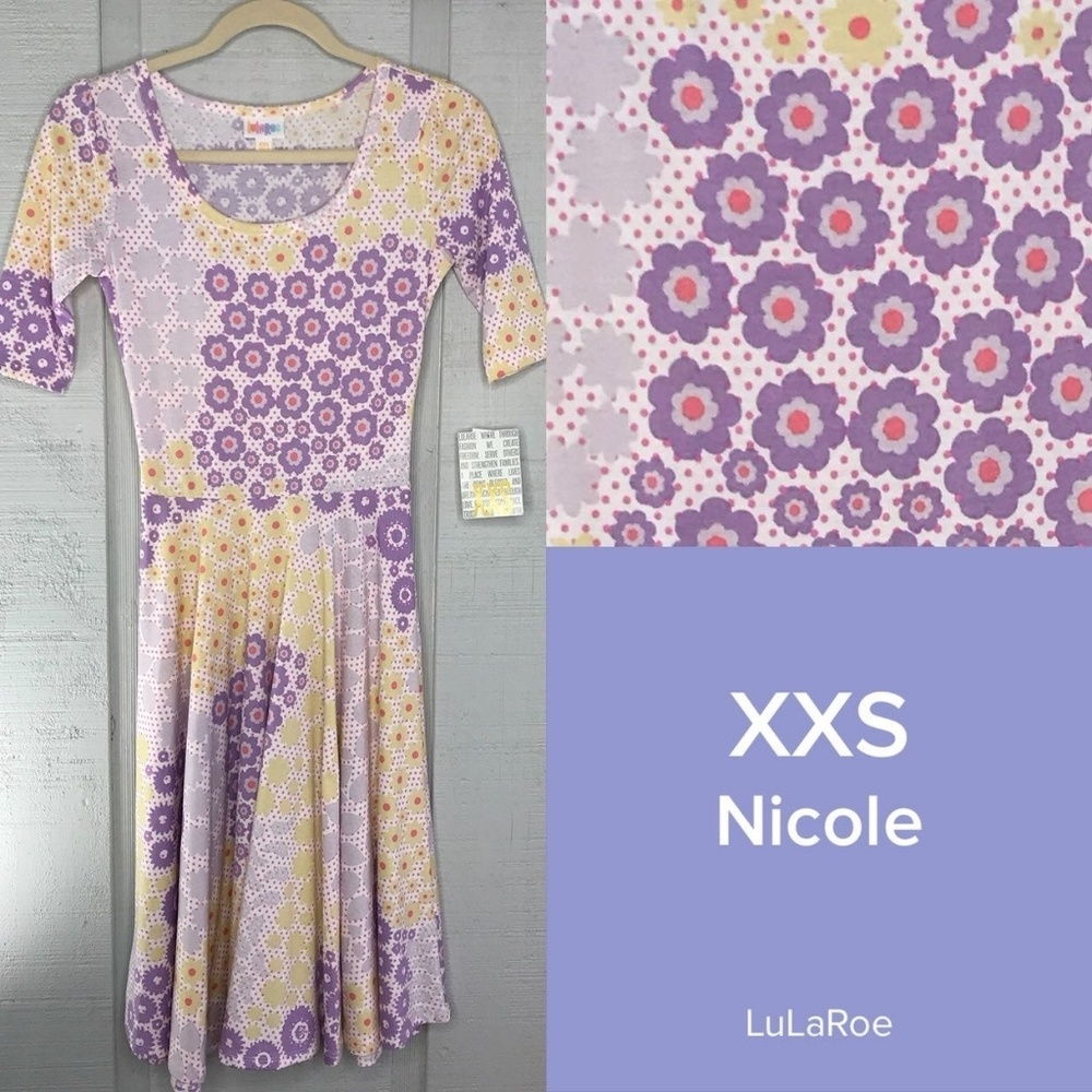 LuLaRoe Nicole Fitted Bodice XXS NWT